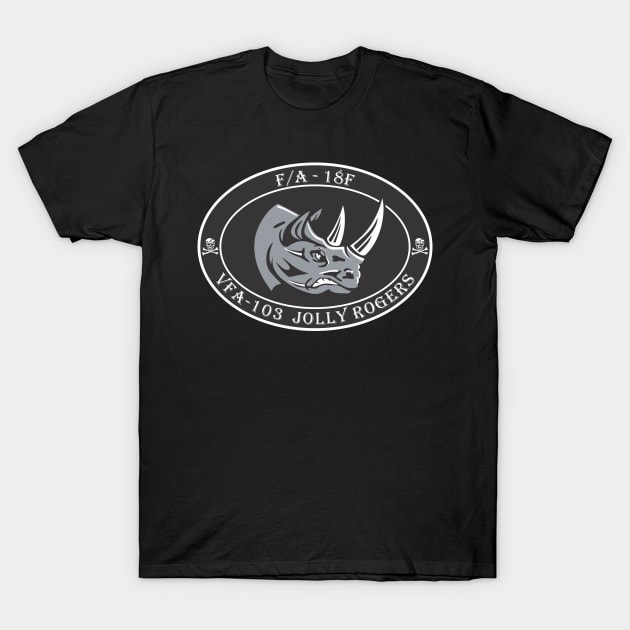 VFA-103 Jolly Rogers - Rhino T-Shirt by MBK